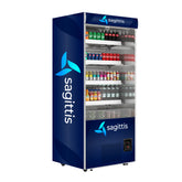 35.3 in. Open-Air Merchandiser Grab and Go Refrigerator, 18 cu. ft. in Stainless Steel (KM-CDA-18C-SS) - Wrap